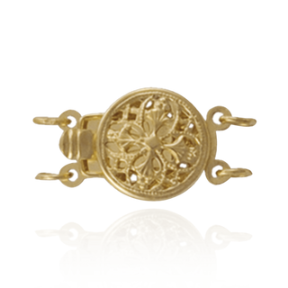 ITI NYC Round Filigree Pearl Clasp for Double Strand (9 mm)