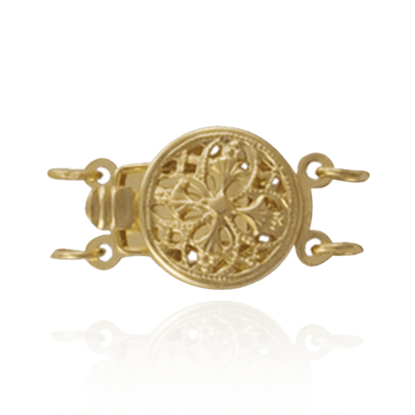 ITI NYC Round Filigree Pearl Clasp for Double Strand (9 mm)