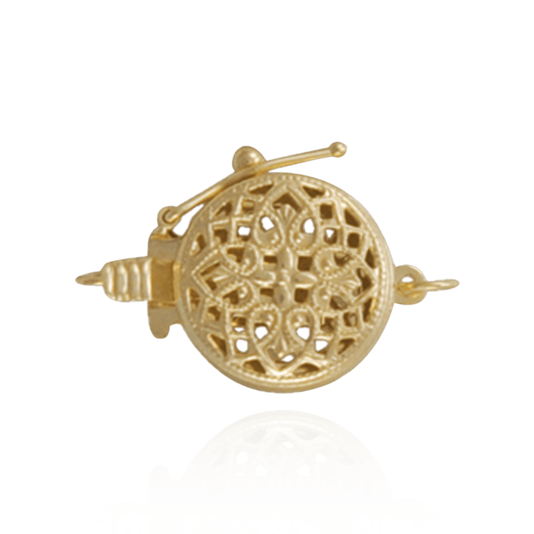 ITI NYC Round Filigree Pearl Clasp with Safety Lock (12 mm)