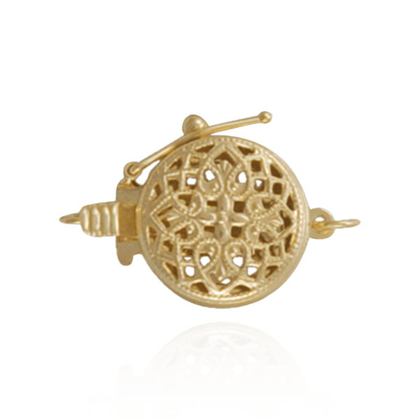 ITI NYC Round Filigree Pearl Clasp with Safety Lock (12 mm)