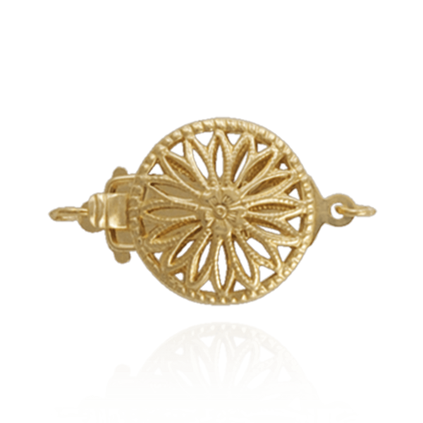 ITI NYC Round Filigree Flower Pearl Clasp (13 mm)