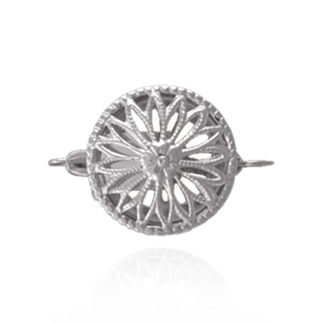 ITI NYC Round Filigree Flower Pearl Clasp (13 mm)