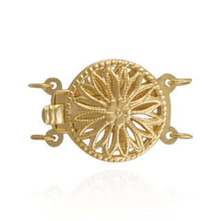 ITI NYC Round Filigree Flower Pearl Clasp (13 mm)