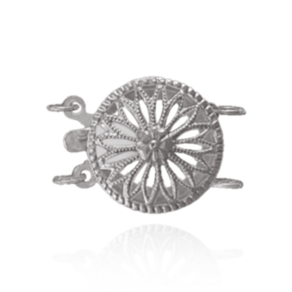 ITI NYC Round Filigree Flower Pearl Clasp (13 mm)