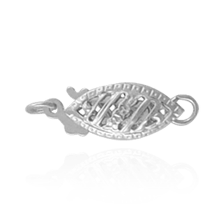 ITI NYC Fish Hook Oval Pearl Clasp with Filigree (13 mm)