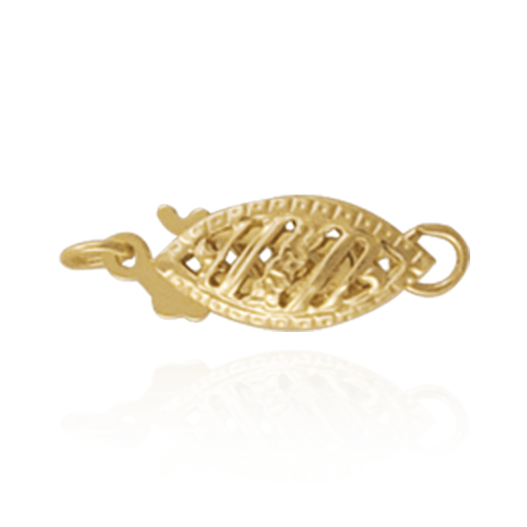 ITI NYC Fish Hook Oval Pearl Clasp with Filigree (13 mm)