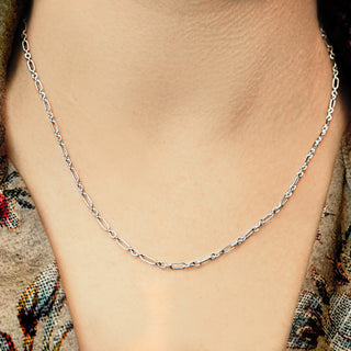 Forsyth St. Textured Cable Chain Necklace in Sterling Silver