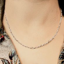 Load image into Gallery viewer, Freedom Place Textured Cable Chain Necklace in Sterling Silver
