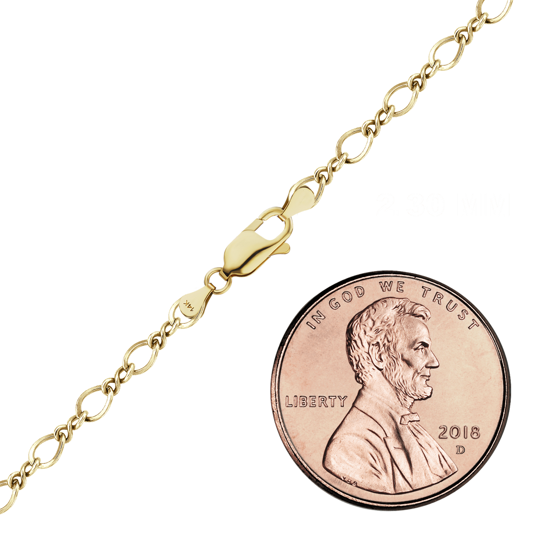 Frederick Douglass Blvd. Figure Eight Anklet in 14K Yellow Gold