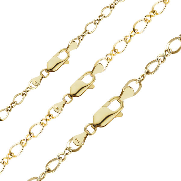 Frederick Douglass Blvd. Figure Eight Anklet in 14K Yellow Gold