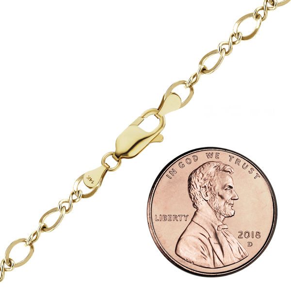 Frederick Douglass Blvd. Figure Eight Necklace in 14K Yellow Gold