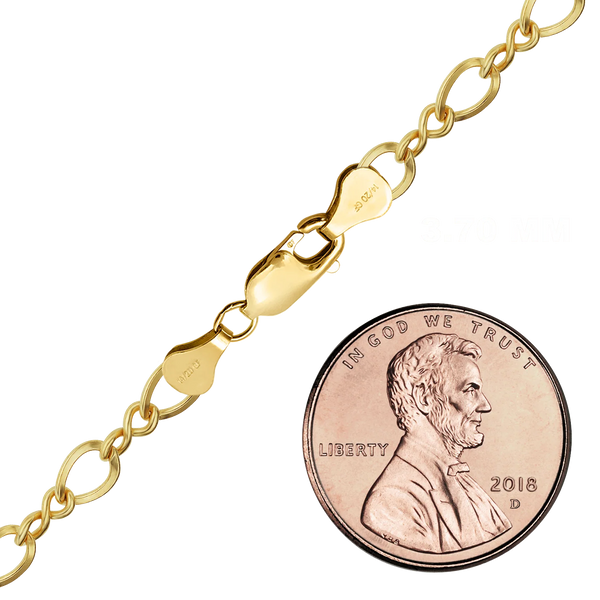 Finished Figure Eight Anklet in 14K Gold-Filled