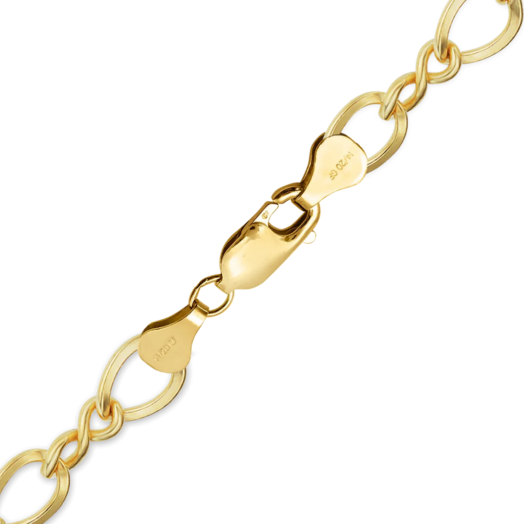 Finished Figure Eight Anklet in 14K Gold-Filled
