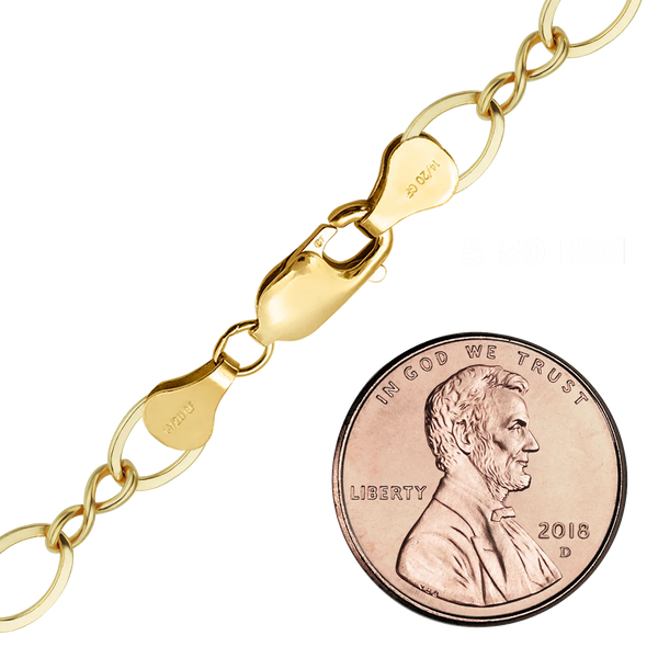 Finished Figure Eight Anklet in 14K Gold-Filled