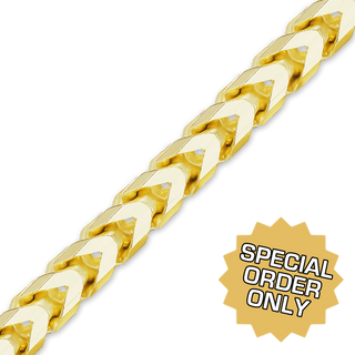 Special Order Only: Bulk / Spooled Franco Foxtail Chain in Gold