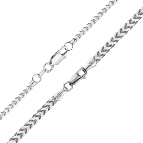 Flatiron Franco Necklace in 14K White Gold