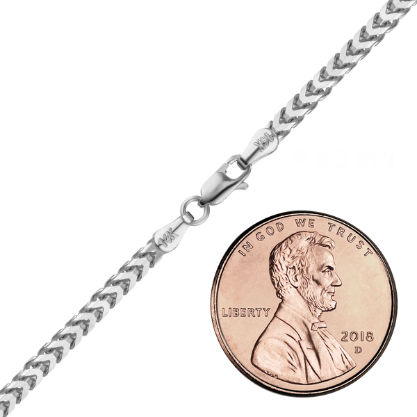 Flatiron Franco Necklace in 14K White Gold