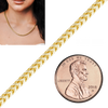 Bulk / Spooled Franco Foxtail Chain in 14K Yellow Gold (1.25 mm - 3.20 mm)