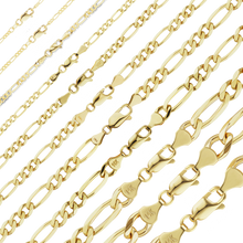 Load image into Gallery viewer, Fulton St. Figaro Bracelet in 14K Yellow Gold
