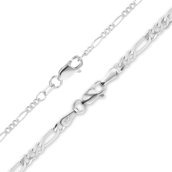 Fulton St. Figaro Necklace in 14K White Gold