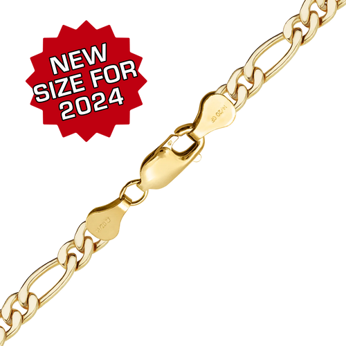 Finished Classic Figaro Anklet in 14K Gold-Filled