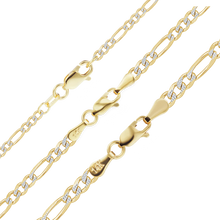 Load image into Gallery viewer, Fulton St. Figaro Bracelet in 14K Two Tone Gold
