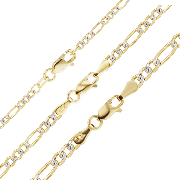Fulton St. Figaro Necklace in 14K Two Tone Gold