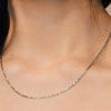 Fulton St. Figaro Chain Necklace in Sterling Silver