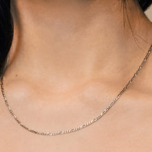 Load image into Gallery viewer, Fulton St. Figaro Chain Necklace in Sterling Silver
