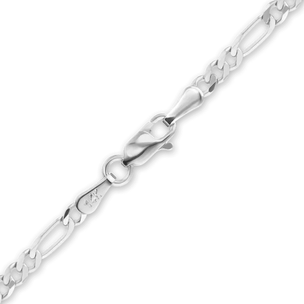 Fulton St. Figaro Anklet in 14K White Gold