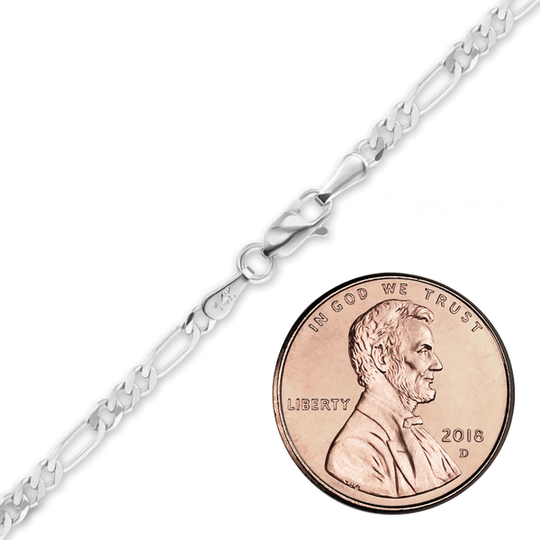 Fulton St. Figaro Bracelet in 14K White Gold