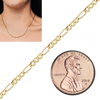 Bulk / Spooled Classic Figaro Chain in 10K Yellow Gold (1.50 mm - 3.00 mm)