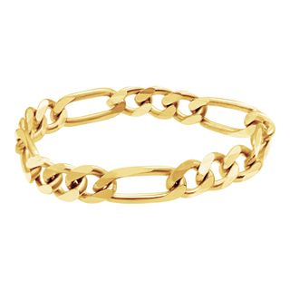 Fulton St. Figaro Chain Ring in 14K Yellow Gold