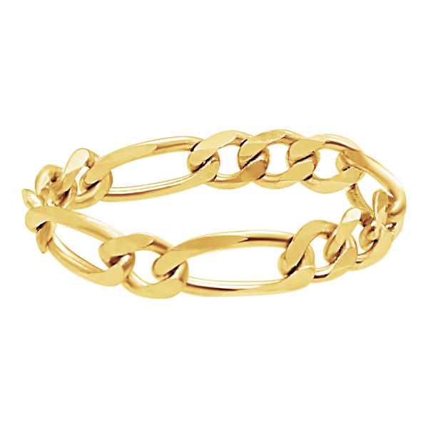 Fulton St. Figaro Chain Ring in 14K Yellow Gold