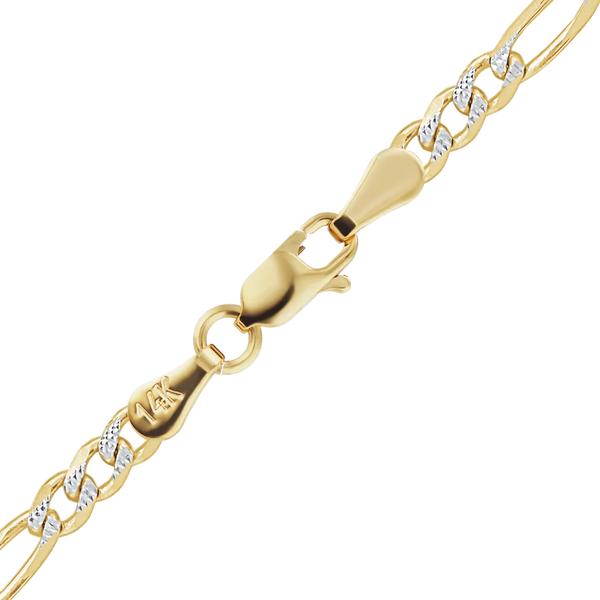 Fulton St. Figaro Anklet in 14K Two Tone Gold