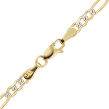 Load image into Gallery viewer, Fulton St. Figaro Bracelet in 14K Two Tone Gold
