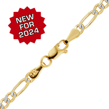 Load image into Gallery viewer, Fulton St. Figaro Necklace in 14K Two Tone Gold
