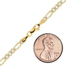 Load image into Gallery viewer, Fulton St. Figaro Necklace in 14K Two Tone Gold
