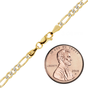 Fulton St. Figaro Necklace in 14K Two Tone Gold