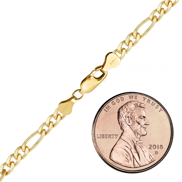 Finished Classic Figaro Anklet in 14K Gold-Filled