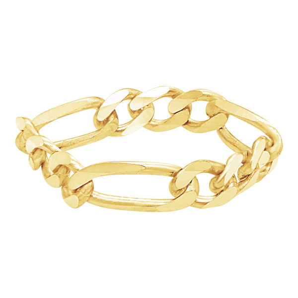 Fulton St. Figaro Chain Ring in 14K Yellow Gold
