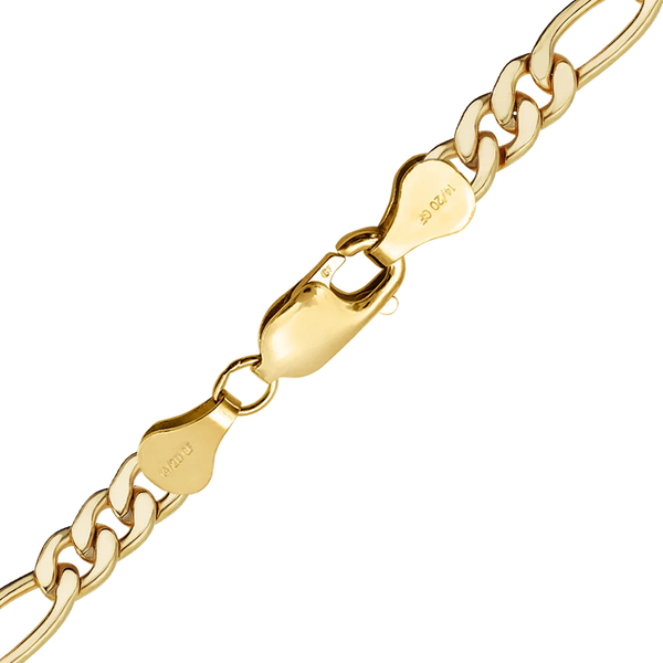 Finished Classic Figaro Anklet in 14K Gold-Filled
