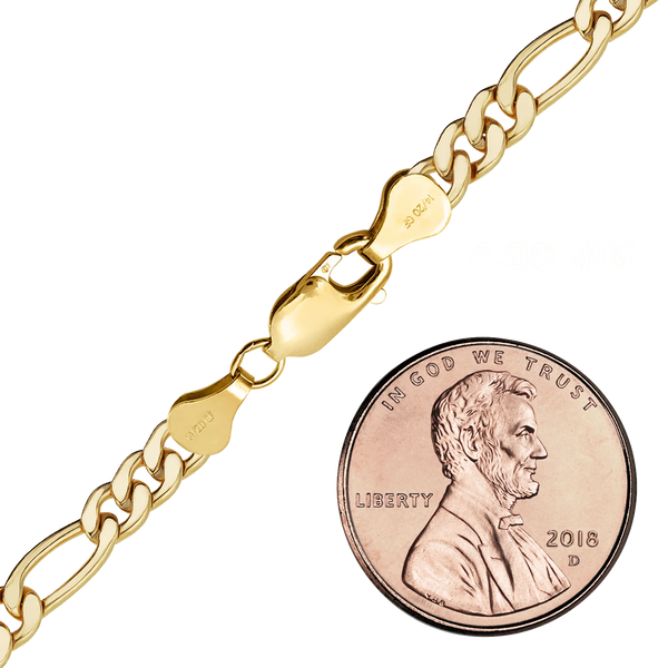 Finished Classic Figaro Anklet in 14K Gold-Filled