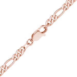 Finished Classic Figaro Necklace in 14K Rose Gold-Filled