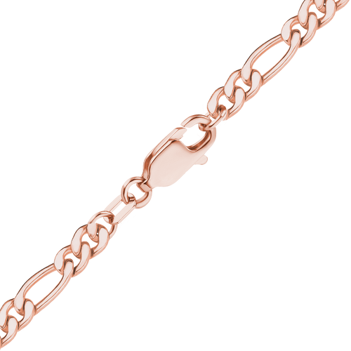 Finished Classic Figaro Anklet in 14K Rose Gold-Filled