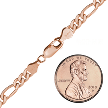 Load image into Gallery viewer, Finished Classic Figaro Bracelet in 14K Rose Gold-Filled
