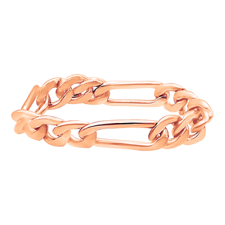 Fulton St. Figaro Chain Ring in Rose Gold Filled