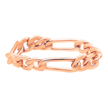 Load image into Gallery viewer, Fulton St. Figaro Chain Ring in Rose Gold Filled
