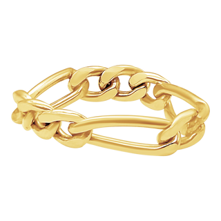 Fulton St. Figaro Chain Ring in Gold Filled