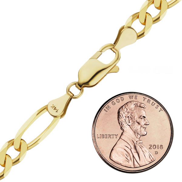 Fulton St. Figaro Bracelet in 14K Yellow Gold